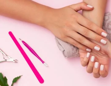 Nail this reverse french manicure in time for tonight's holiday party
